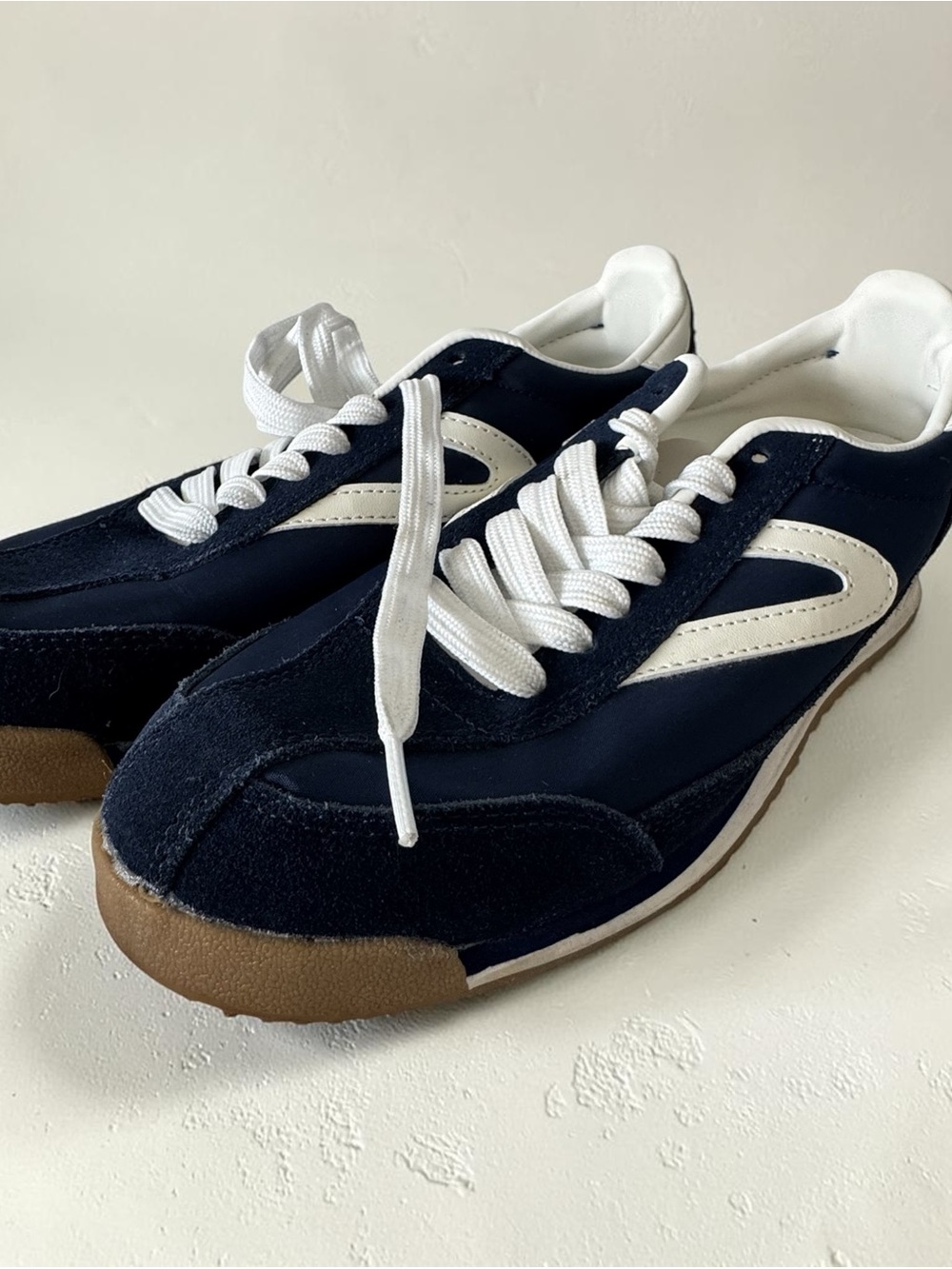 Tretorn Navy/White Low-Profile Retro Sneakers